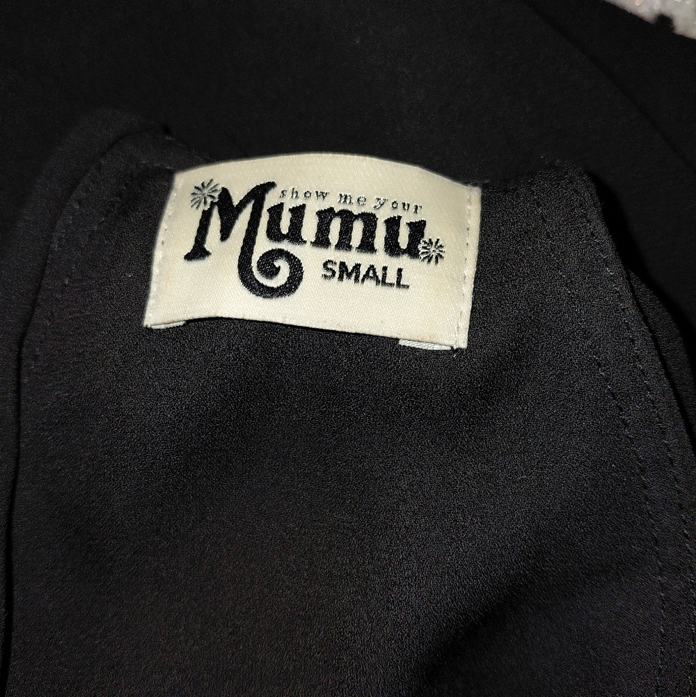 Show Me Your Mumu Black Sheer Lined Bronte Maxi Sleeveless Dress Small! - Picture 11 of 14